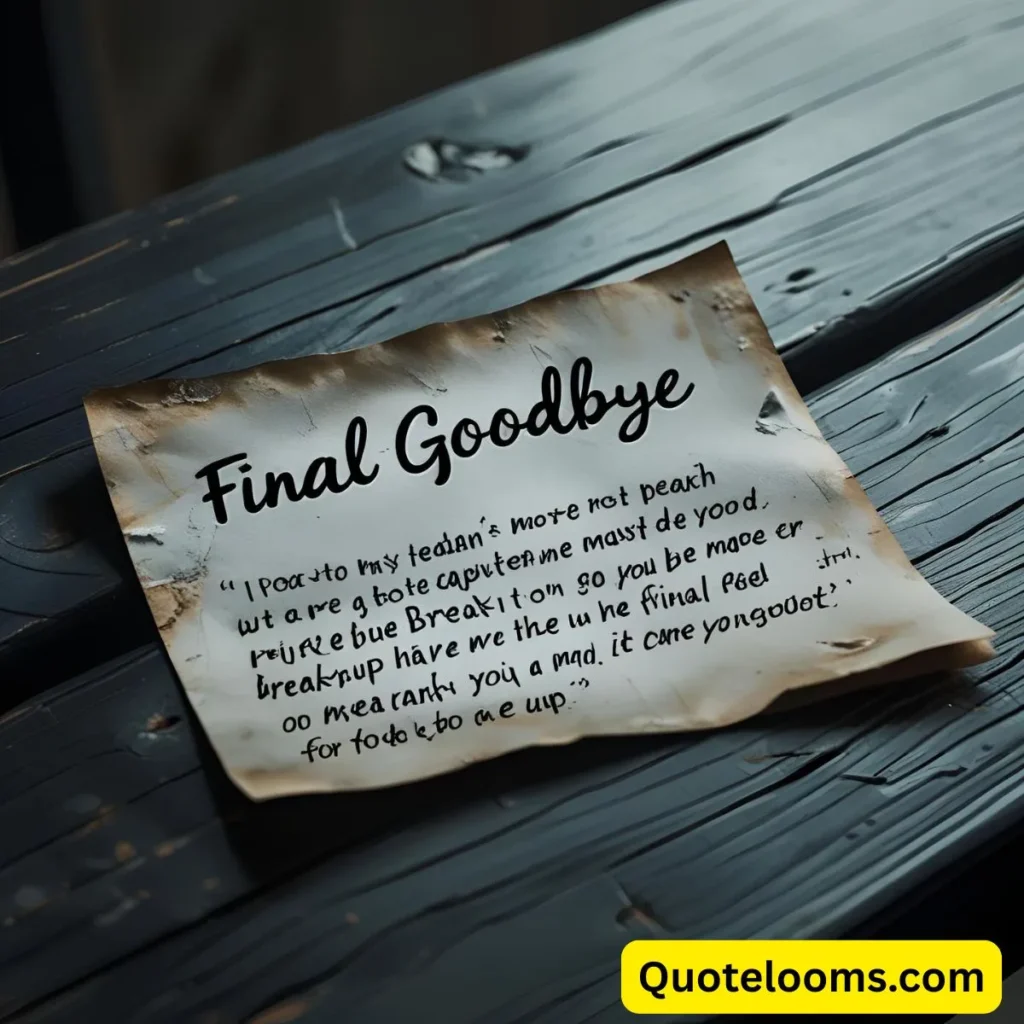 Final Goodbye Deep Breakup Quotes