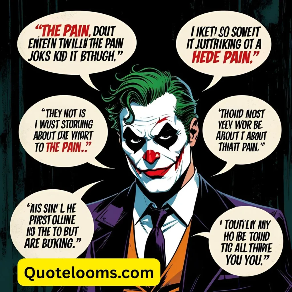 Joker Quotes About Pain